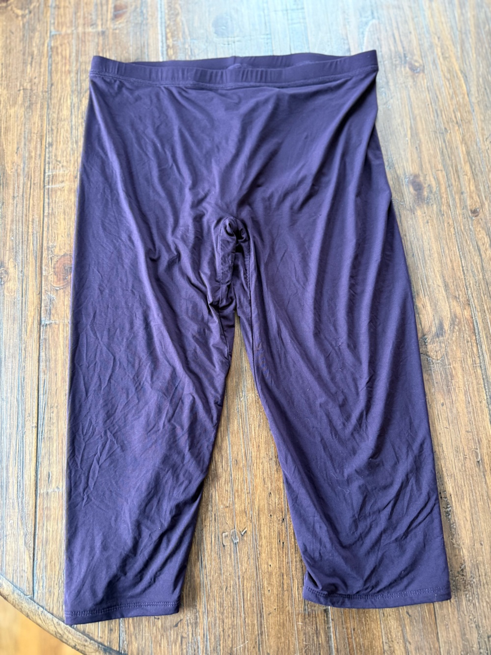 Naked Wardrobe Purple Athletic Capri Leggings